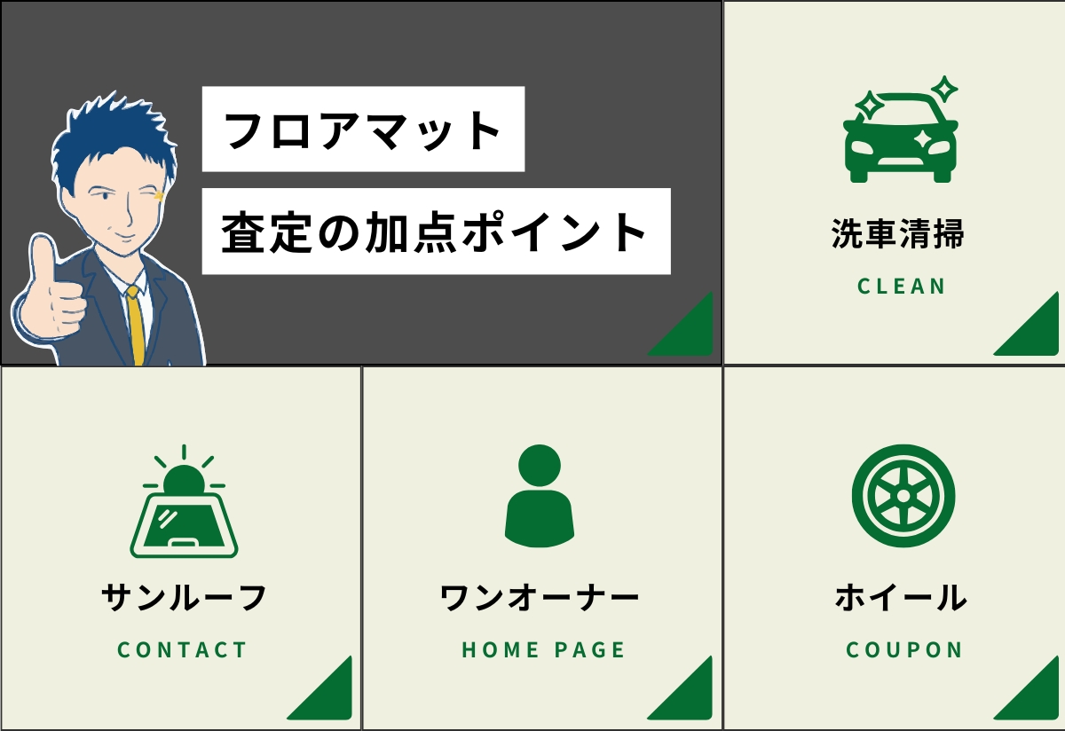 車のマットを外すとマイナス査定？プラス査定につながるパーツ 